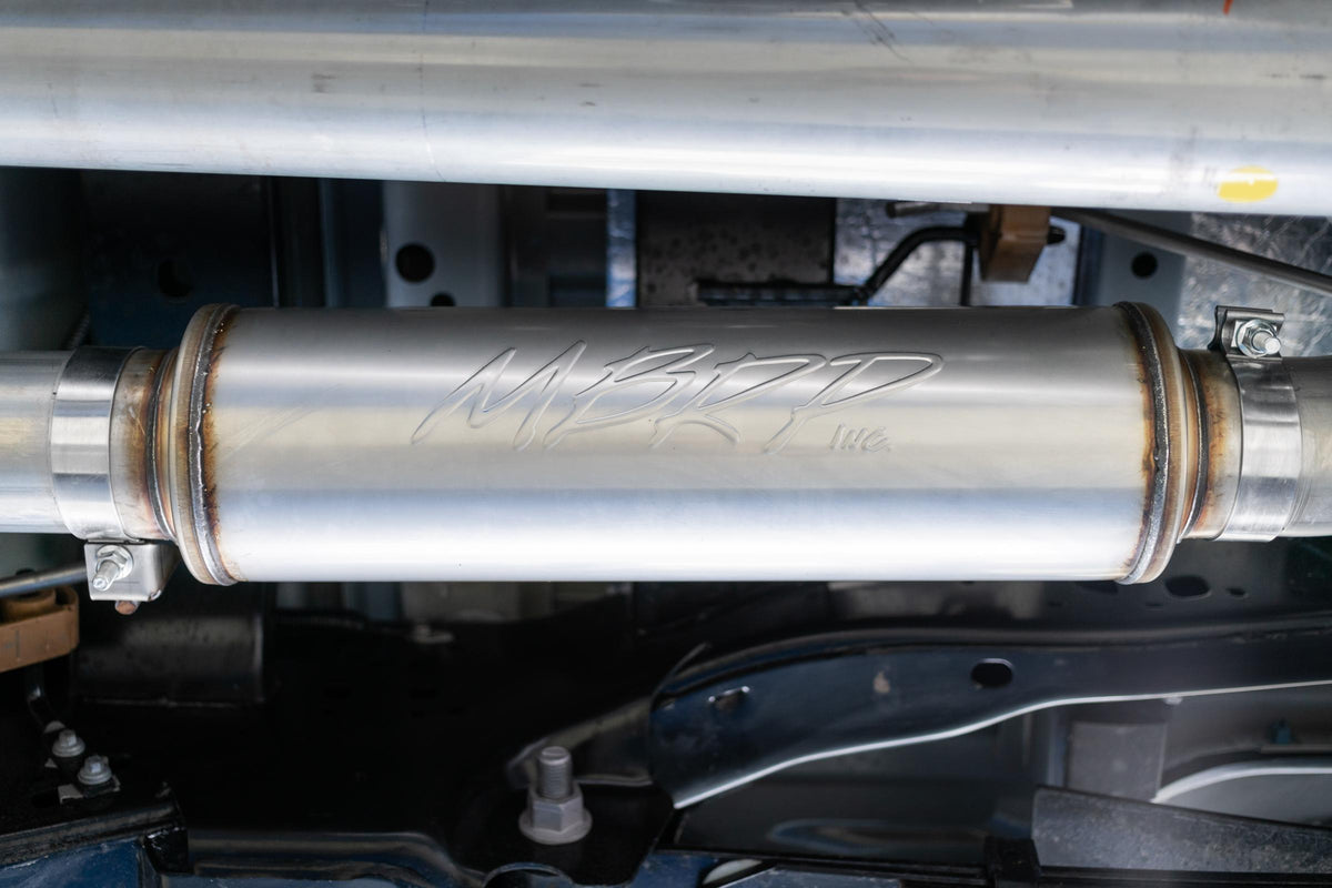 MBRP S5247AL - Ford 4 Inch Exhaust Resonator Back Single Side Armor Lite For 17-Up Ford F250/F350 MBRP 4