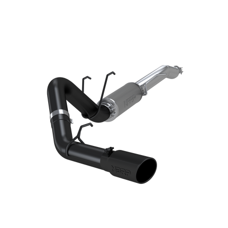 MBRP S5247BLK - Ford 4 Inch Exhaust Resonator Back Single Side Exit Armor BLK For 17-Up Ford F250/F350 MBRP 1