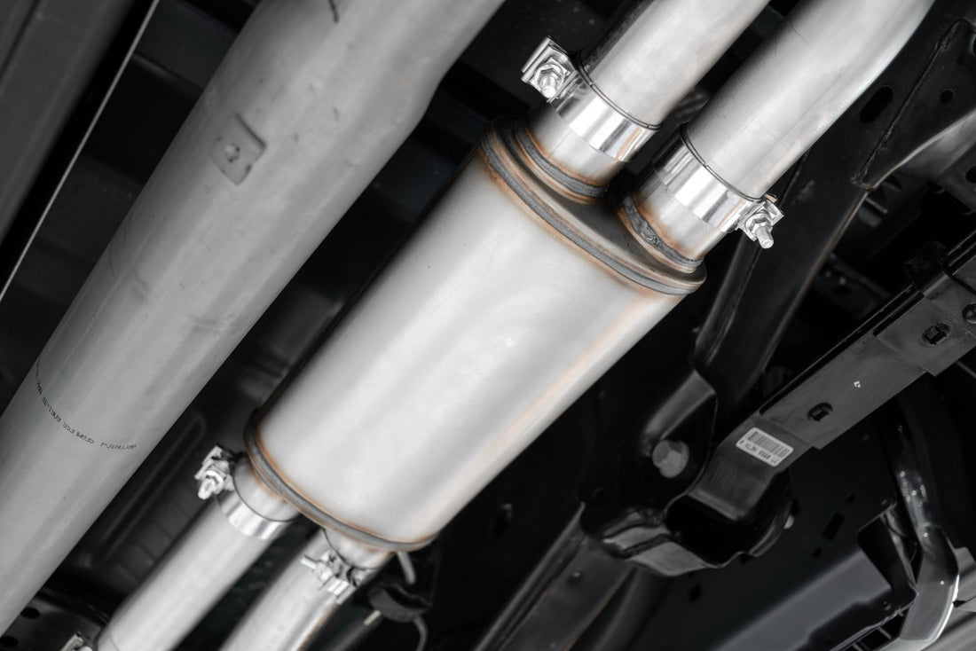 MBRP S5264409 - 3 Inch Exhaust Resonator Back Dual Rear Exit T409 Stainless Steel For 17-20 Ford F-150 Raptor 3.5L EcoBoost MBRP