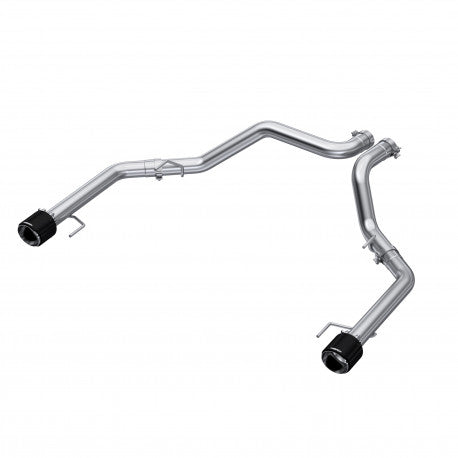 MBRP S52663CF 3 Inch Axle-Back Dual Rear Exit T304 Stainless Steel with Carbon Fiber Tips