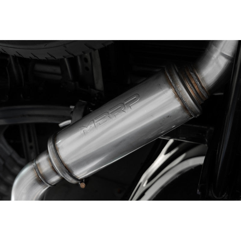 MBRP S5301AL - 2022-Up Toyota Tundra 3.4L Aluminized Steel 2.5 Inch Dual Cat-Back Single Side Exit MBRP 4