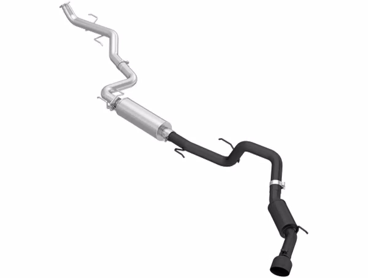 MBRP S5323BLK - 2024-Up Toyota Tacoma 2.4L Armor BLK 3 Inch Cat-Back Exhaust System with Black Tip MBRP
