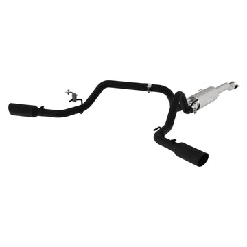 MBRP S5340BLK - Toyota 3 Inch Cat Back Exhaust System For 16-23 Toyota Tacoma 3.5L Dual Split Side Armor BLK Series MBRP