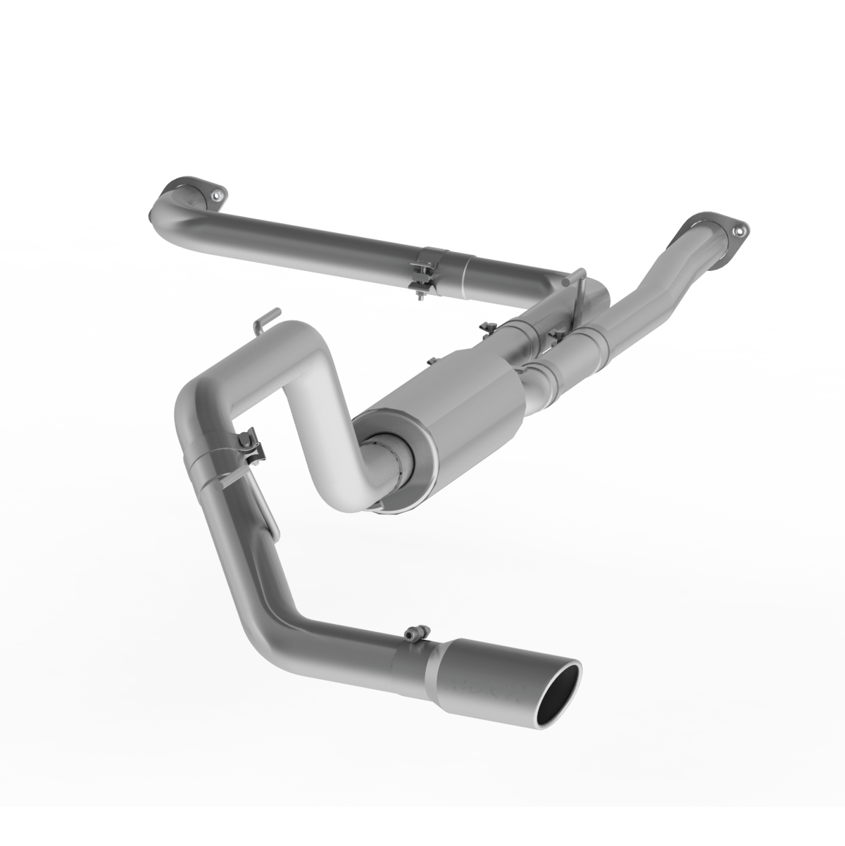 MBRP S5408AL - 3 Inch Cat Back Exhaust System Single Side Aluminized Steel For 16-20 Nissan 5.6L Titan XD MBRP 1