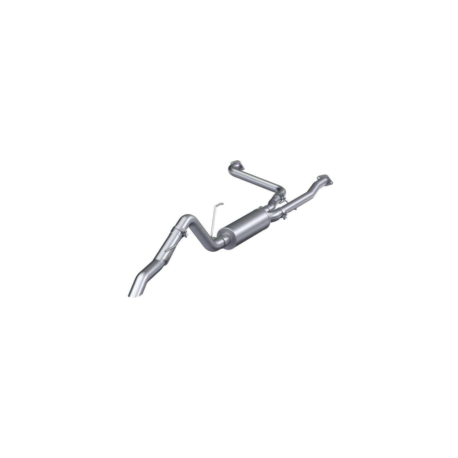 MBRP S5409AL - 2022-Up Nissan Frontier 3.8L Turn Down Aluminized Steel 2.5 Inch Cat-Back 3 Inch Single High Clearance Rear Exit Armor Lite Series MBRP