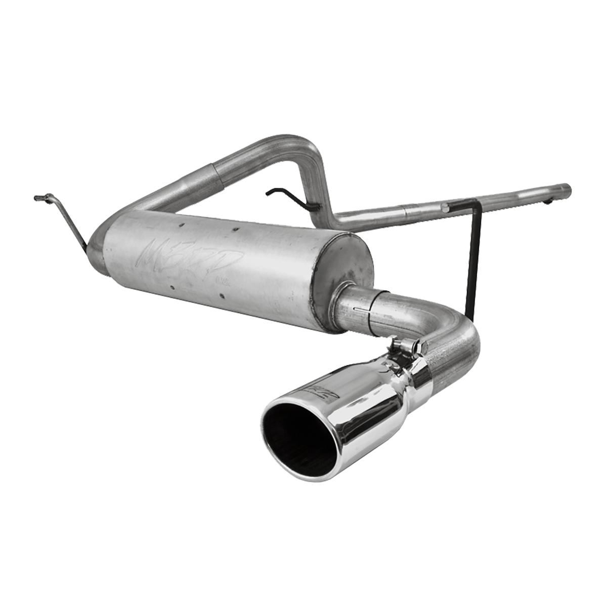 MBRP Exhaust MBRP S5502AL - Cat Back Exhaust System Single Side Aluminized Steel For 07-11 Jeep Wrangler 2/4 Door3.8L V6 MBRP