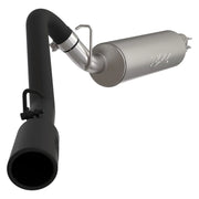 MBRP S5512BLK - Jeep TJ Cat Back Exhaust System Single Side For 97-99 Wrangler TJ, Armor BLK, MBRP