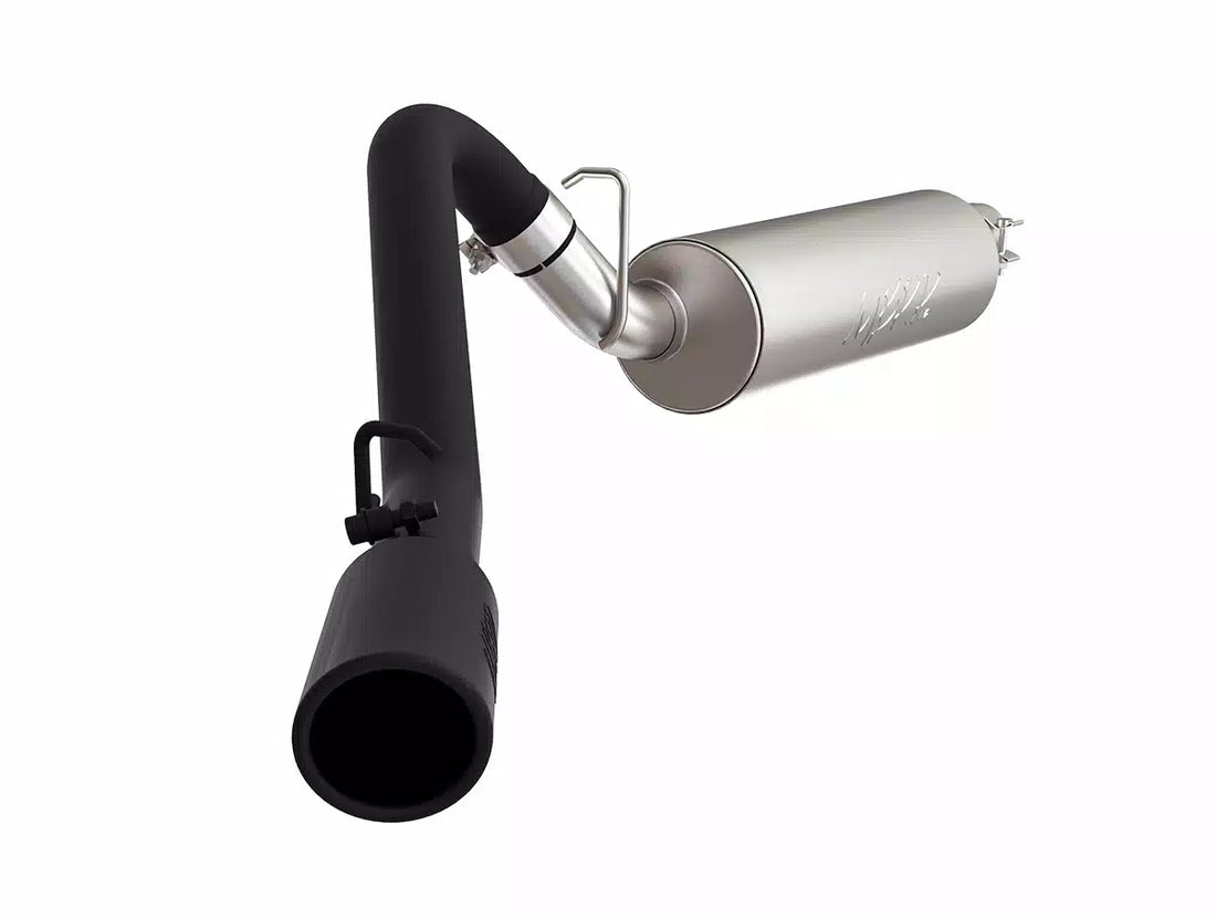 MBRP S5512BLK - Jeep TJ Cat Back Exhaust System Single Side For 97-99 Wrangler TJ, Armor BLK, MBRP