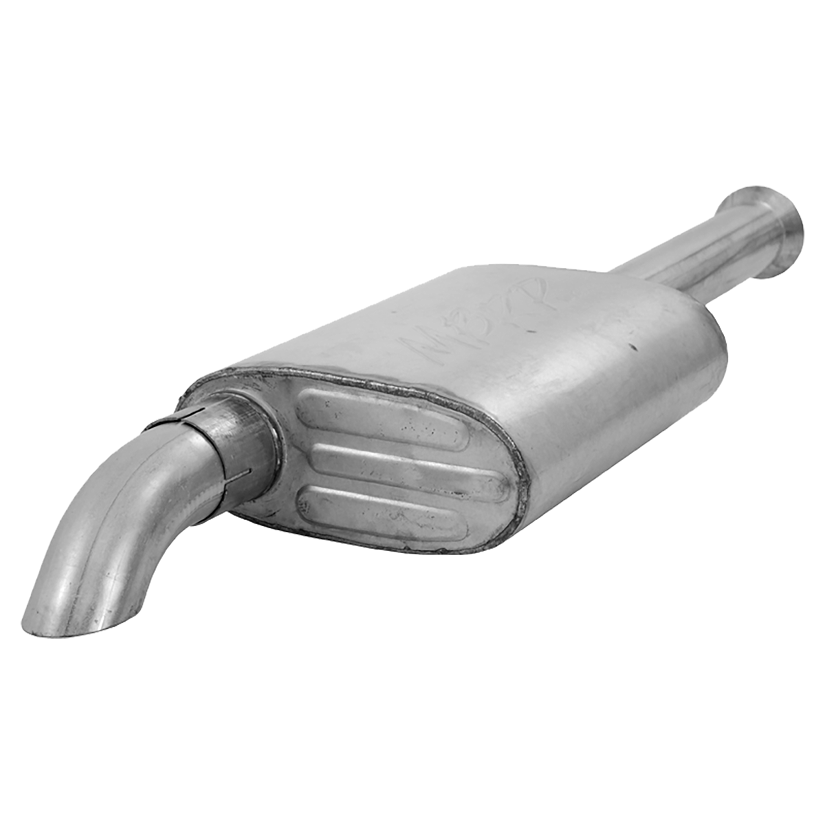MBRP S5522409 - 2.5 Inch Cat Back Exhaust System For 00-06 Wrangler TJ Inline 4 2.5L Inline 6 4.0L Unlimited Single Off-Road Turn Down T409 Stainless Steel MBRP 1