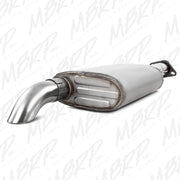 MBRP S5522409 - 2.5 Inch Cat Back Exhaust System For 00-06 Wrangler TJ Inline 4 2.5L Inline 6 4.0L Unlimited Single Off-Road Turn Down T409 Stainless Steel MBRP 2