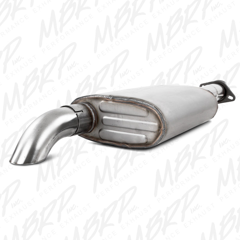 MBRP S5522409 - 2.5 Inch Cat Back Exhaust System For 00-06 Wrangler TJ Inline 4 2.5L Inline 6 4.0L Unlimited Single Off-Road Turn Down T409 Stainless Steel MBRP 2