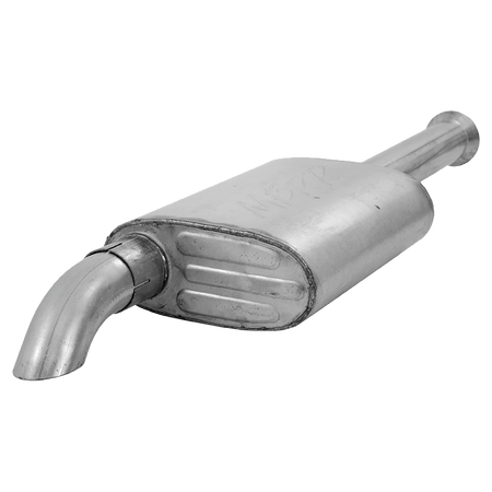 MBRP S5522AL - 2.5 Inch Cat Back Exhaust System For 00-06 Wrangler TJ Inline 4 2.5L Inline 6 4.0L Unlimited Single Off-Road Turn Down Aluminized Steel MBRP 1