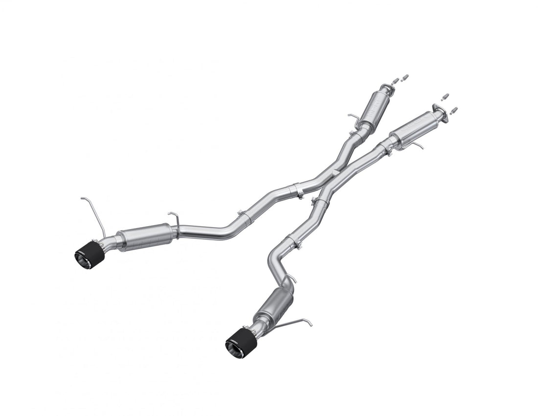 MBRP S55253CF - 3 inch Cat-Back Dual Rear Exit with Carbon Fiber Tips 12-21 Jeep T304 Stainless Steel MBRP