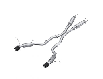 MBRP S55253CF - 3 inch Cat-Back Dual Rear Exit with Carbon Fiber Tips 12-21 Jeep T304 Stainless Steel MBRP
