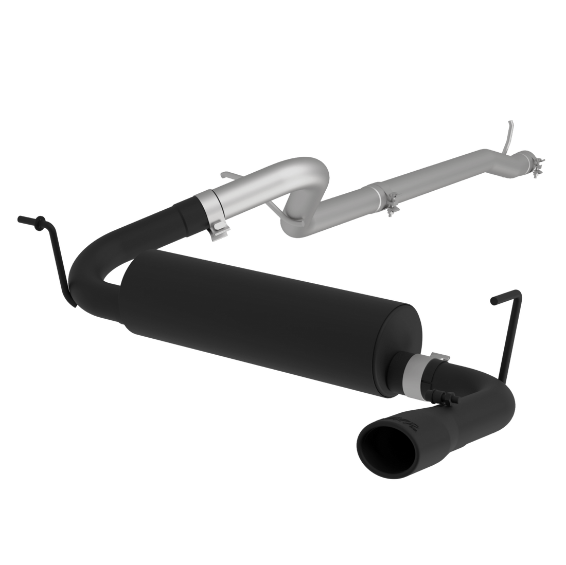 MBRP S5526BLK - Cat Back Exhaust System Single Rear Exit Black For 12-18 Jeep Wrangler/Rubicon JK 3.6L 2/4 Door MBRP