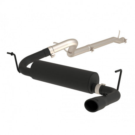 MBRP S5526BLK - Cat Back Exhaust System Single Rear Exit Black For 12-18 Jeep Wrangler/Rubicon JK 3.6L 2/4 Door MBRP