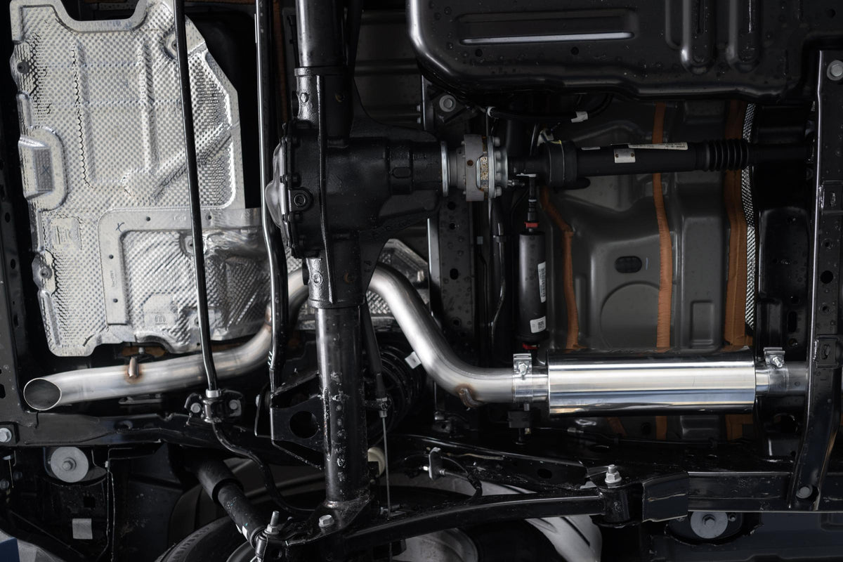 MBRP S5533AL - Jeep Cat Back Exhaust System Single Rear Exit Armor Lite Series For 18-Up Wrangler JL 2/4 Door 2.0L, 3.6L MBRP 5