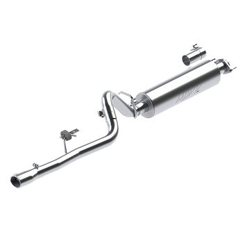 MBRP S5534AL - 2.5 Inch Cat Back Exhaust System Single For 86-00 Cherokee 2.5L 87-01 Cherokee 4.0L Aluminized Steel MBRP