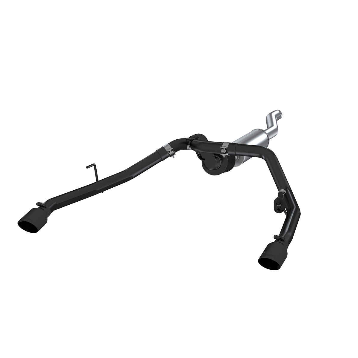MBRP S5538BLK - Jeep 2.5 Inch Cat Back Exhaust System Dual Rear Exit Armor BLK Series For 20-Up Jeep Gladiator 3.6L MBRP