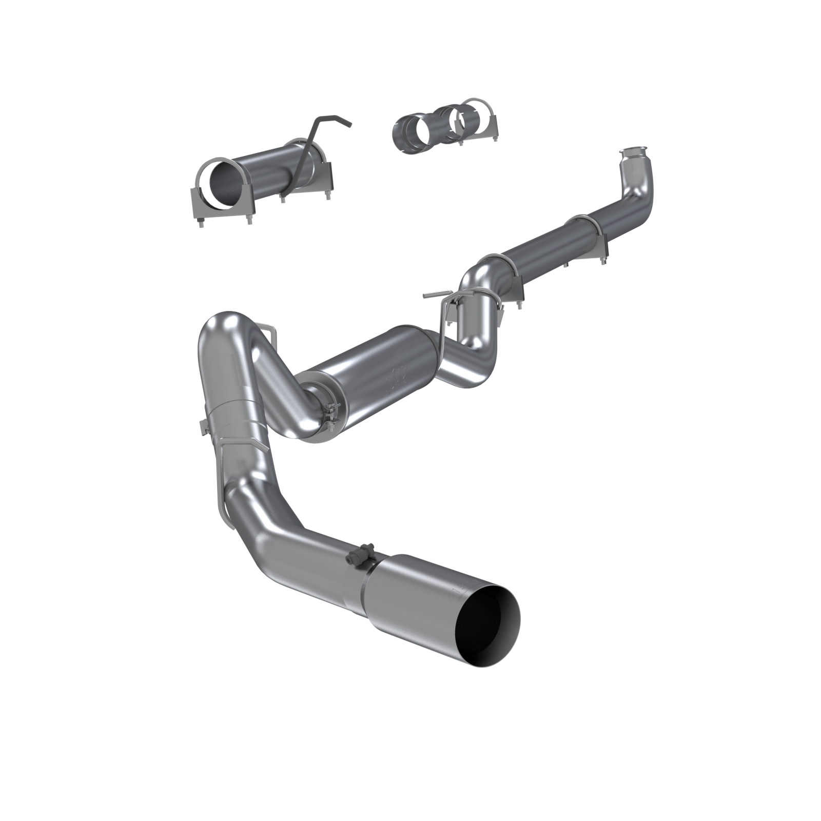 MBRP S6004304 4 Inch Single Side Exhaust Pipe T304 Stainless Steel