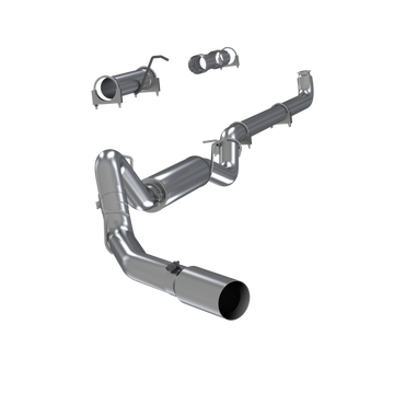 MBRP S6004304 - 4 Inch Single Side Exhaust Pipe T304 Stainless Steel For 01-07 Silverado/Sierra 2500/3500 Duramax Extended/Crew Cab MBRP