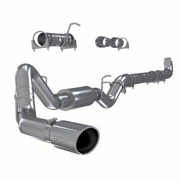 MBRP S6004409 - 4 Inch Single Side Exhaust Pipe T409 Stainless Steel For 01-07 Silverado/Sierra 2500/3500 Duramax Extended/Crew Cab MBRP 1
