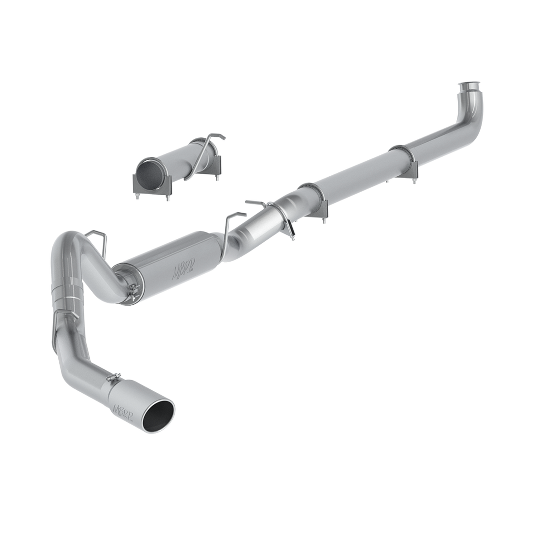 MBRP S6004AL 4 Inch Single Side Exhaust Pipe Aluminized Steel