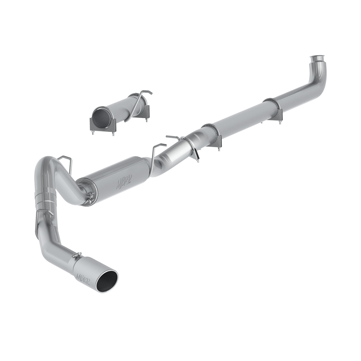 MBRP S6004AL 4 Inch Single Side Exhaust Pipe Aluminized Steel