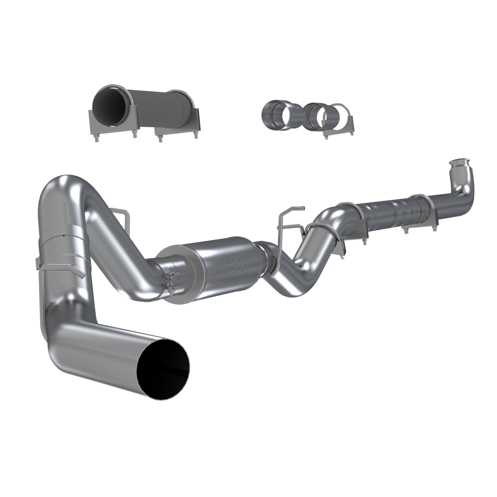 MBRP S6004P 4 Inch Single Side Aluminized Steel No Muffler