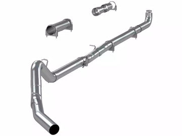 MBRP S6004SLM - 4 Inch Single Side Exhaust Pipe No Muffler T409 Stainless Steel For 01-07 Silverado/Sierra 2500/3500 Duramax Classic Extended/Crew