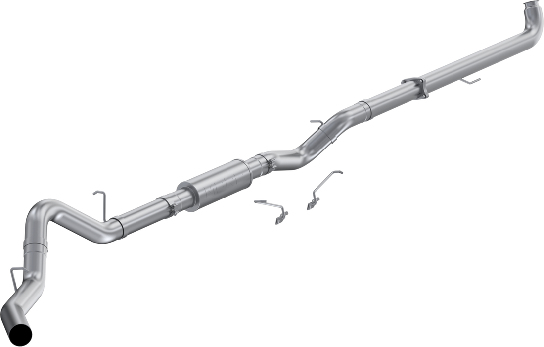 MBRP S6005P 4 Inch Downpipe-Back Single Side Exit Aluminized Steel