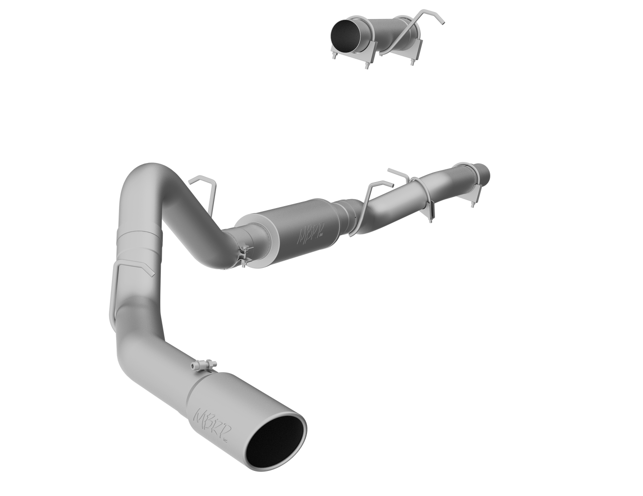 MBRP S6012409 - 4 Inch Cat Back Exhaust System Single Side T409 Stainless Steel For 06-07 Silverado/Sierra 2500/3500 Duramax MBRP