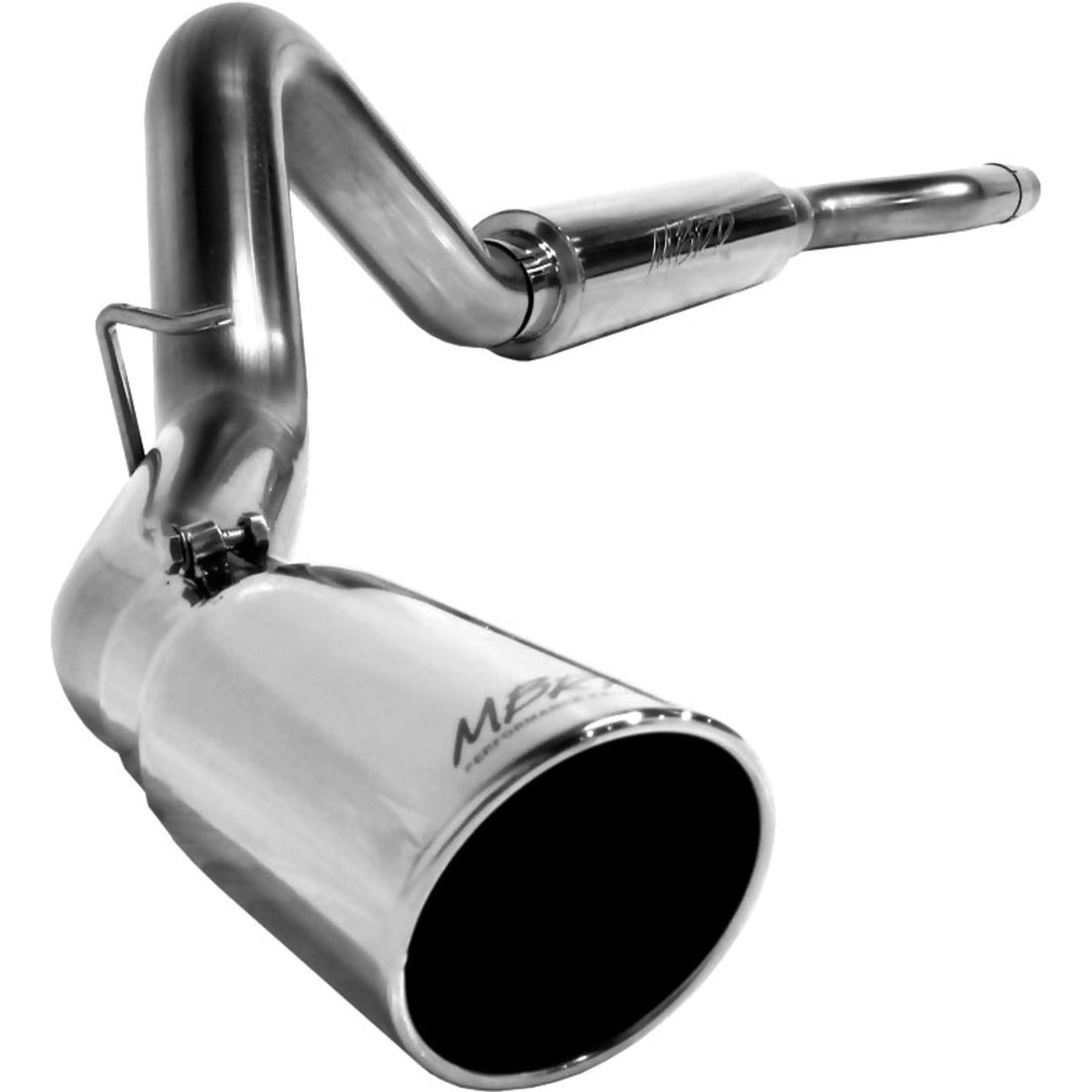 MBRP S6012409 - 4 Inch Cat Back Exhaust System Single Side T409 Stainless Steel For 06-07 Silverado/Sierra 2500/3500 Duramax MBRP