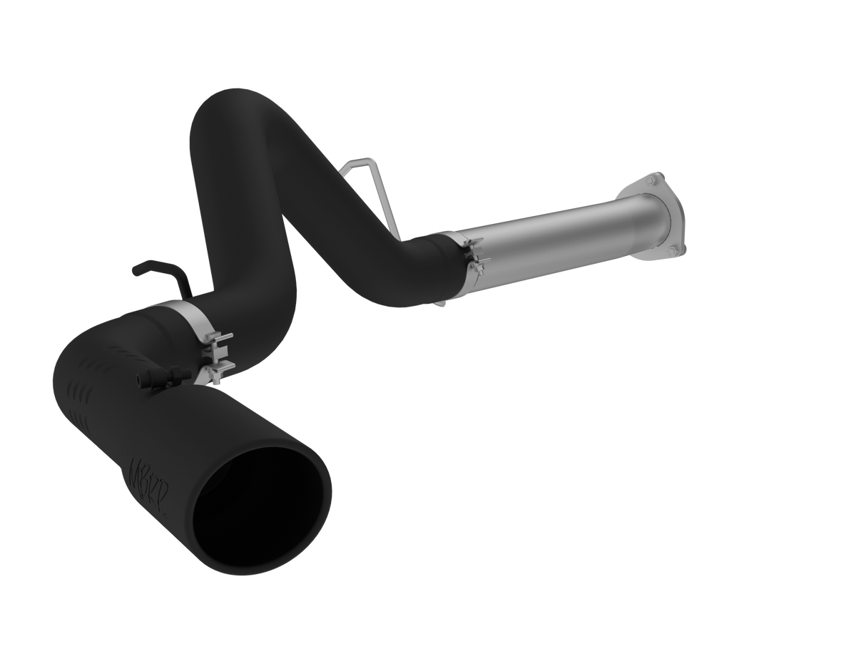 MBRP S6026BLK - 4 Inch Filter Back Single Side Black Coated For 07-10 Silverado/Sierra 2500/3500 Duramax All LMM MBRP 1