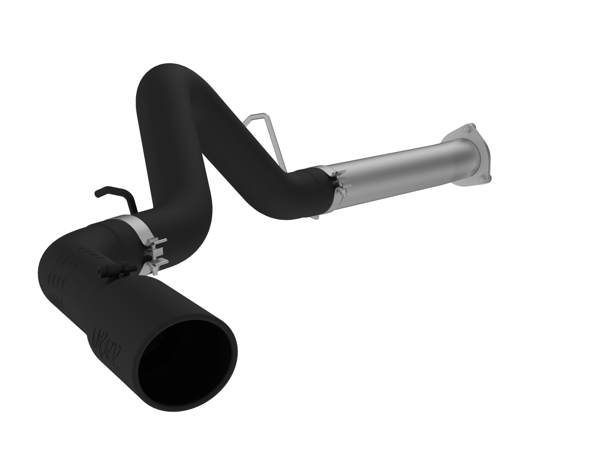 MBRP S6026BLK - 4 Inch Filter Back Single Side Black Coated For 07-10 Silverado/Sierra 2500/3500 Duramax All LMM MBRP 1