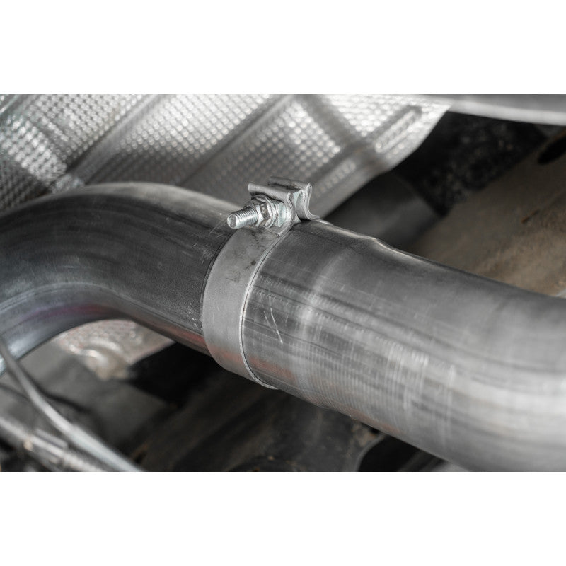MBRP S6059304 - 20-25 Silverado/Sierra 2500/3500 T304 Stainless Steel 4 Inch Filter Back Single Side Exit Exhaust System MBRP 2