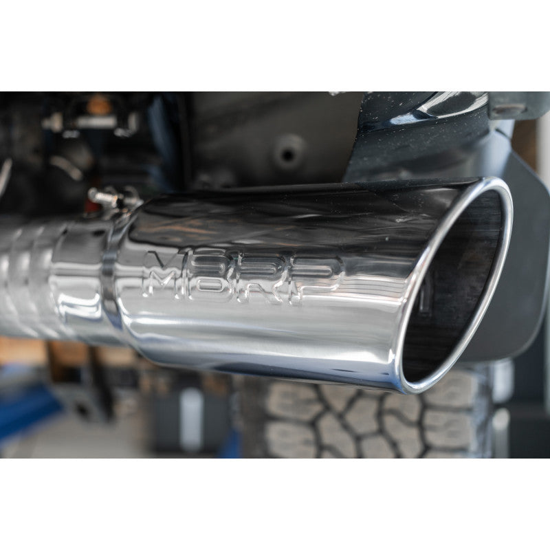 MBRP S6059304 - 20-25 Silverado/Sierra 2500/3500 T304 Stainless Steel 4 Inch Filter Back Single Side Exit Exhaust System MBRP 3