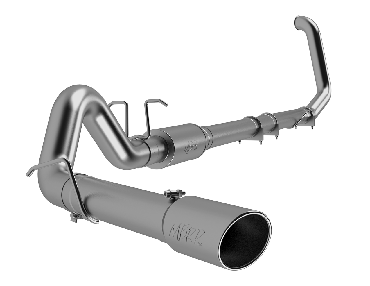 MBRP S6200AL - 4 Inch Turbo Back Single Side Exit Aluminized Steel For 99-03 Ford F-250/350 7.3L Powerstroke MBRP 1