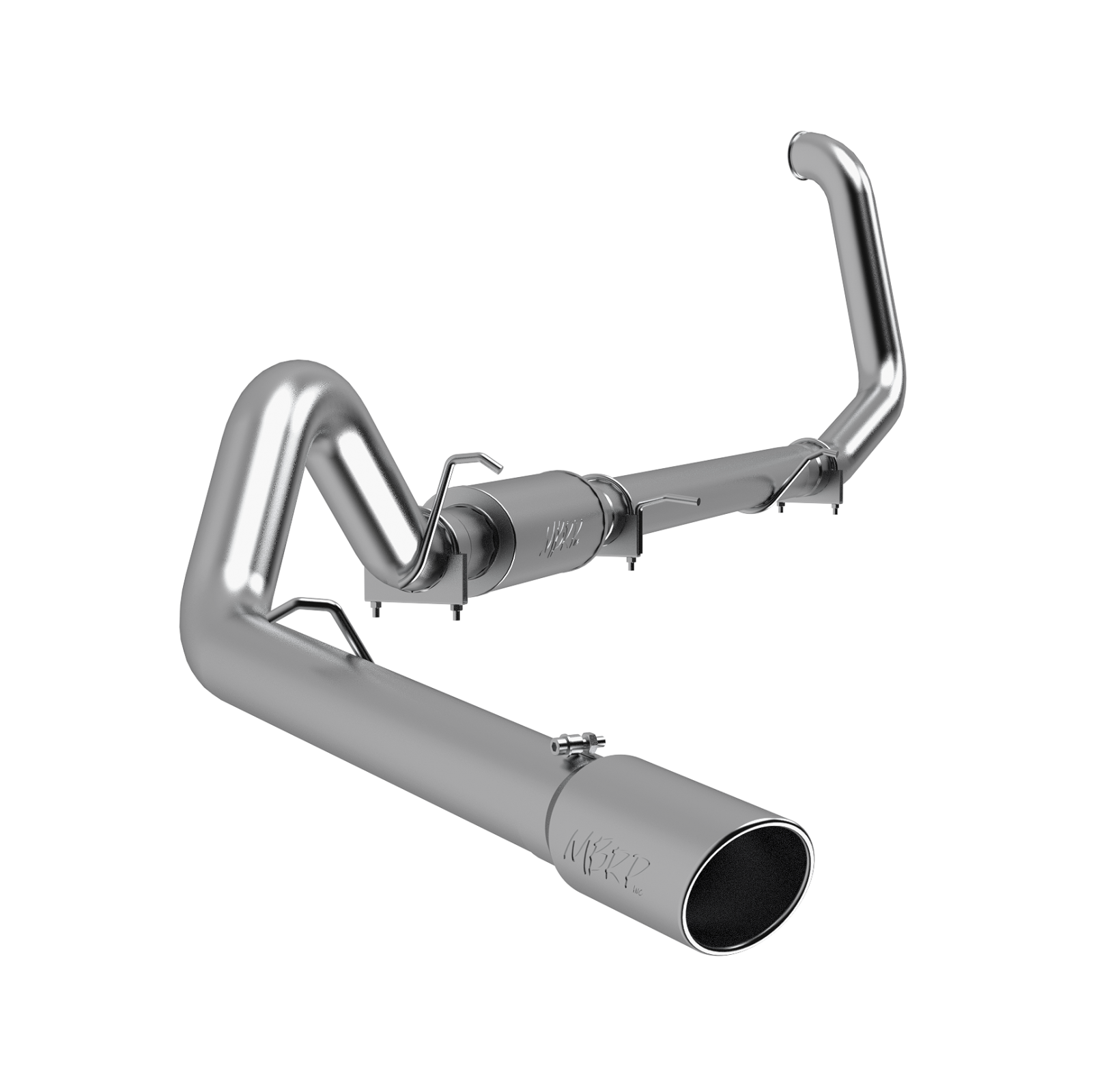 MBRP S6204AL - 4 Inch Turbo Back Single Side Exit Aluminized Steel For 99-03 Ford Excursion 7.3L MBRP