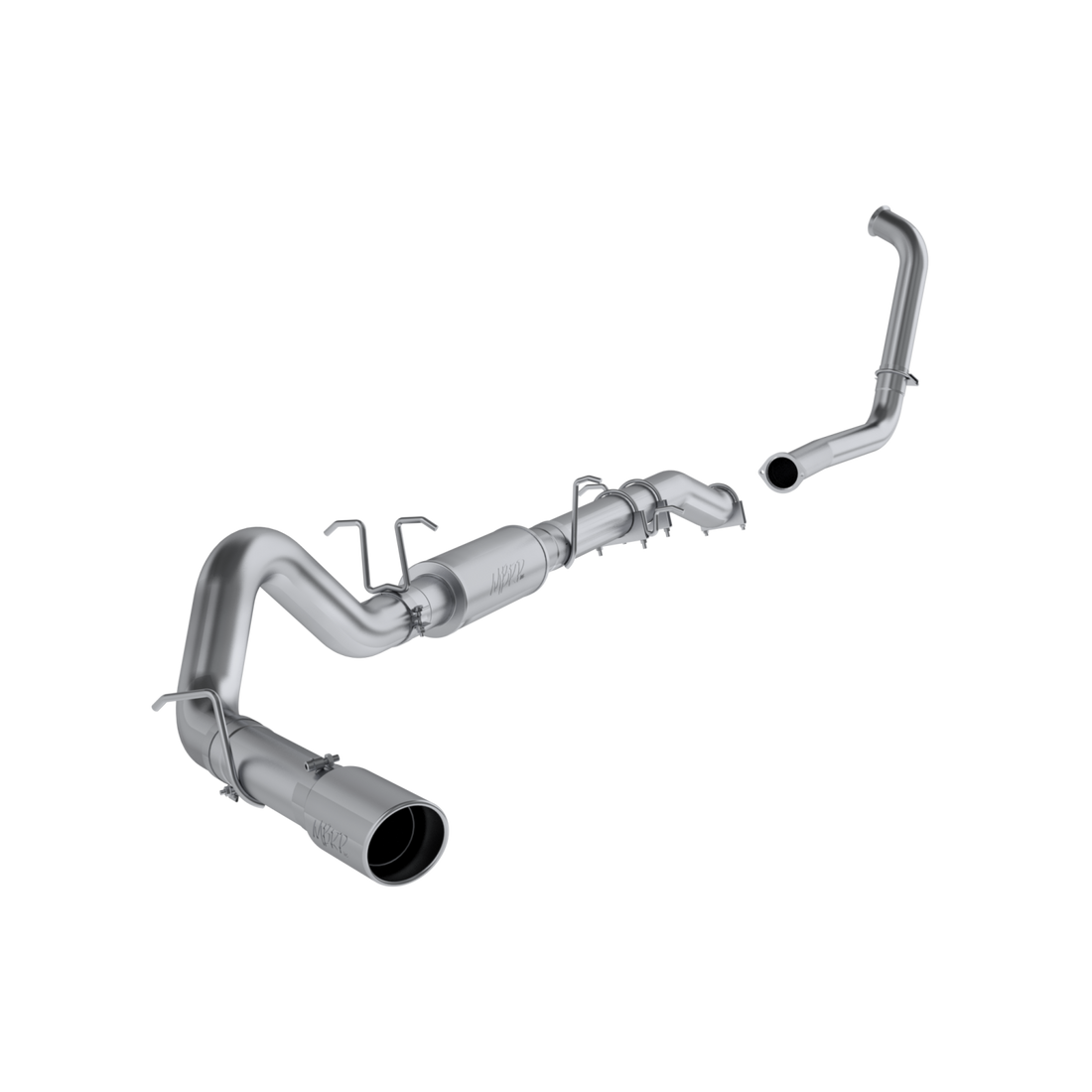 MBRP S6206409 4 Inch Turbo Back Single Side Stock Cat Exit T409 Stainless Steel