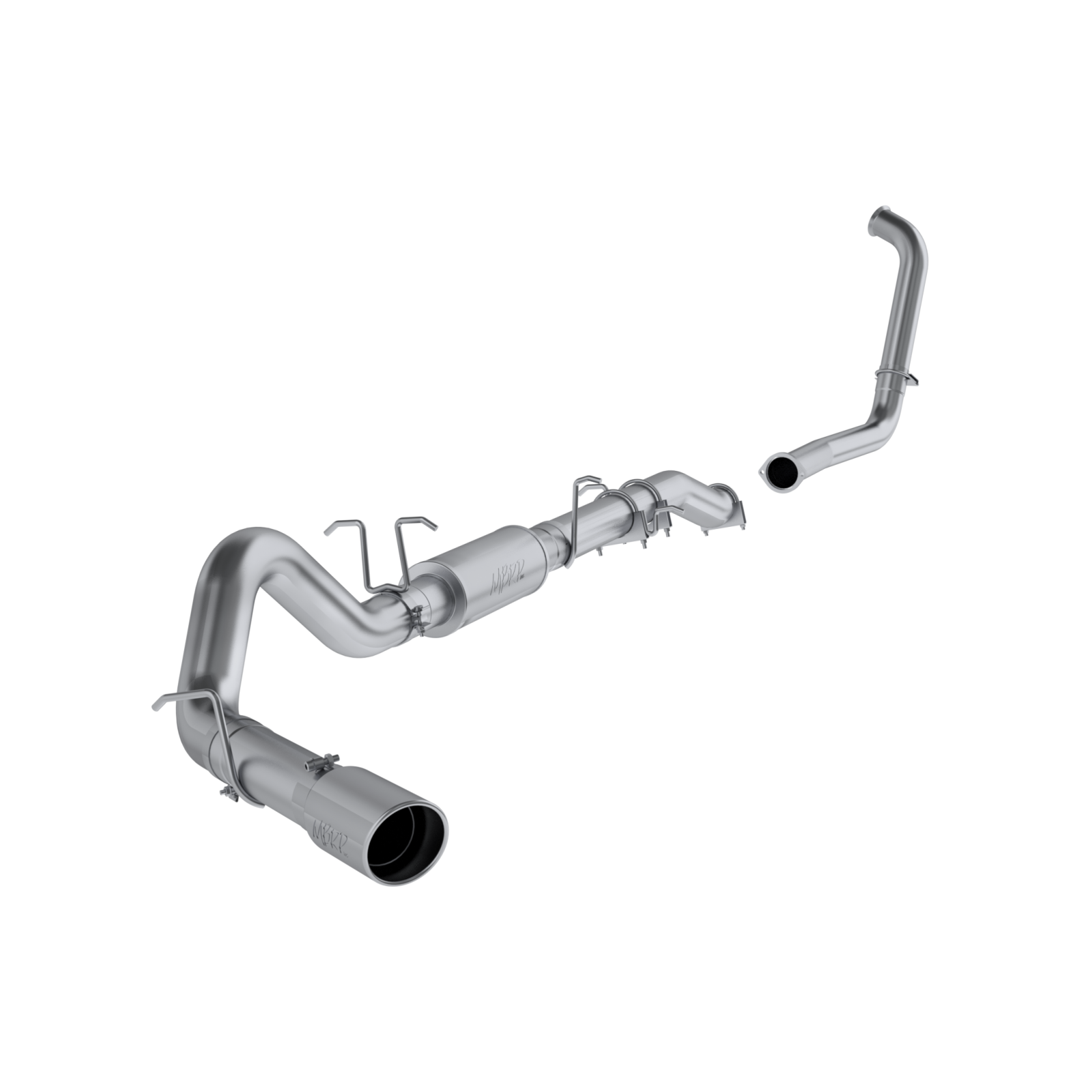 MBRP S6206409 4 Inch Turbo Back Single Side Stock Cat Exit T409 Stainless Steel