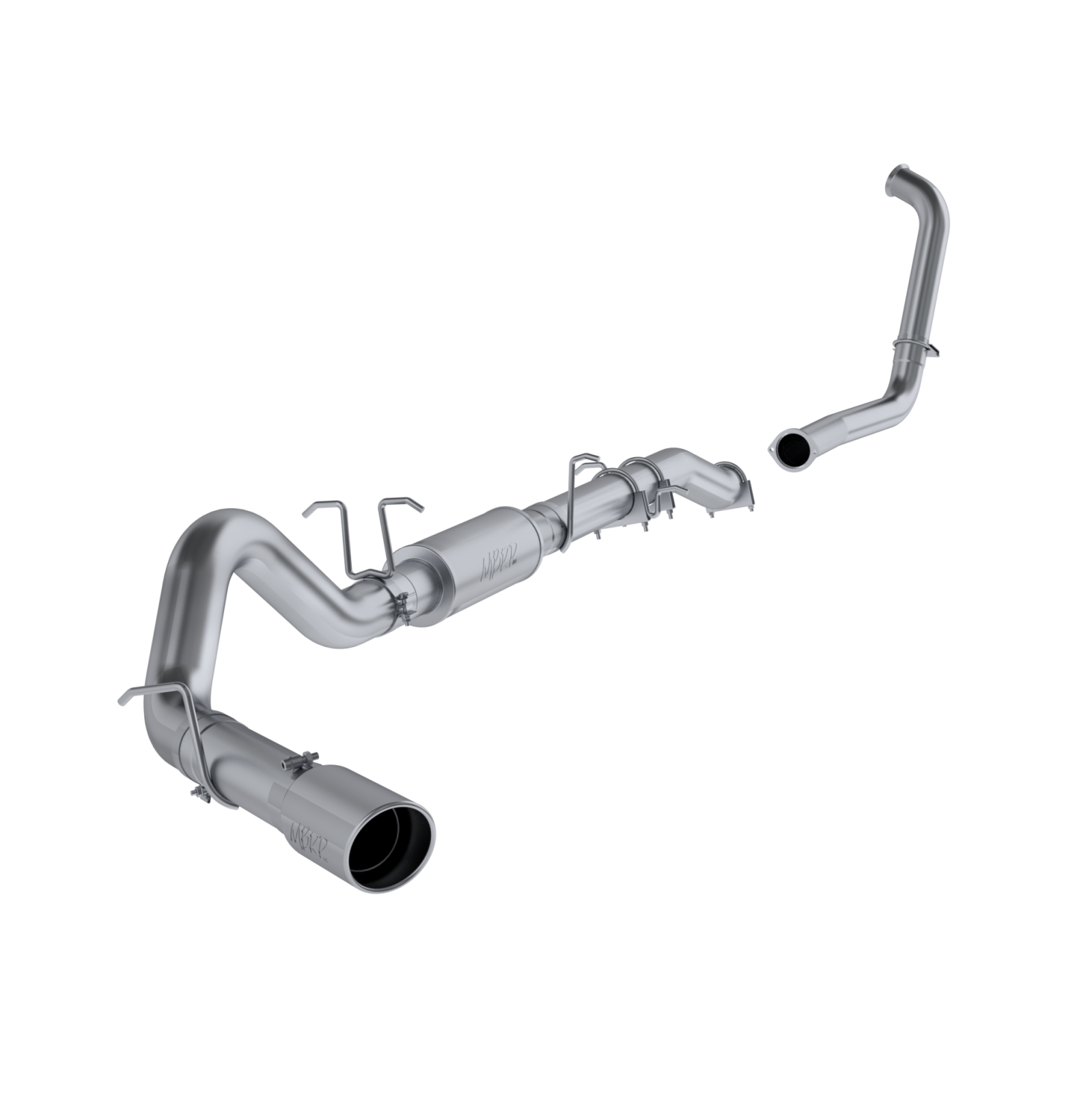 MBRP S6206AL 4 Inch Turbo Back Single Side Stock Cat Exit Aluminized Steel