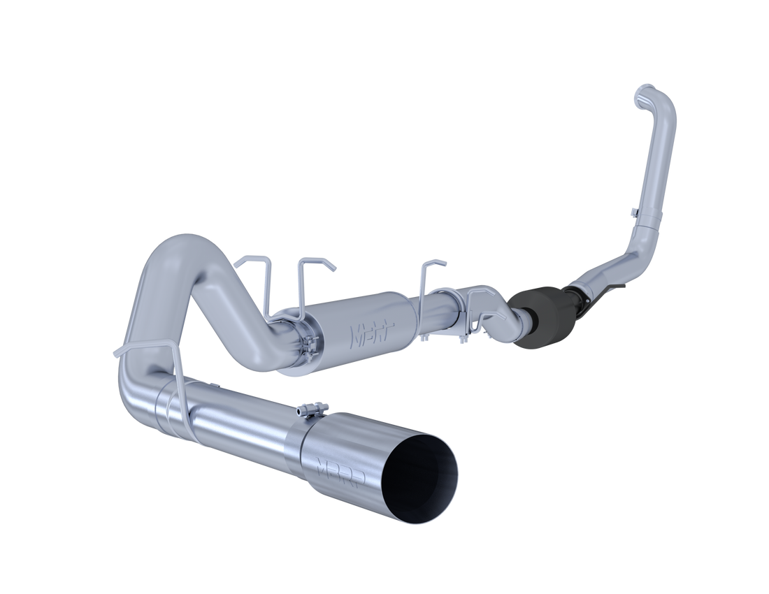 MBRP S6212304 - 4 Inch Turbo Back Single Side Exit T304 Stainless Steel For 03-07 Ford F-250/350 6.0L Extended Cab/Crew Cab MBRP