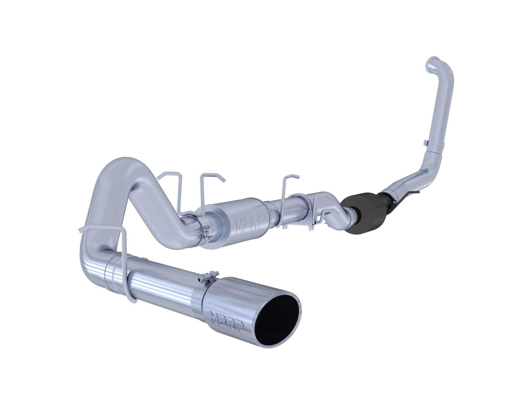 MBRP S6212409 - 4 Turbo Back Single Side Exit T409 Stainless Steel For 03-07 Ford F-250/350 6.0L Extended Cab/Crew Cab MBRP
