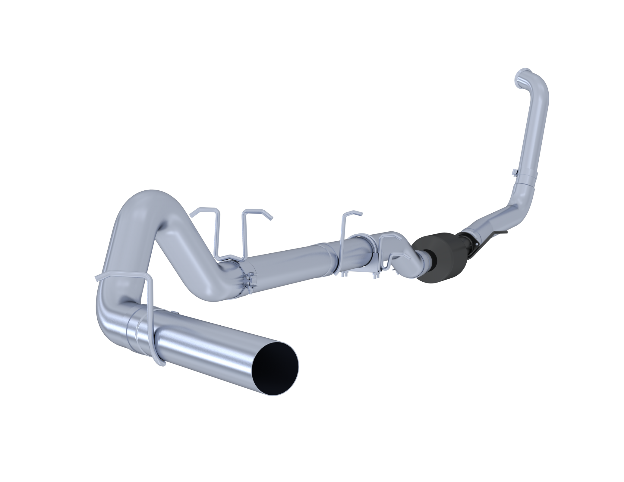 MBRP S6212PLM - 4 Turbo Back Single Side Exit No Muffler Inch For 03-07 Ford F-250/350 6.0L, Extended Cab/Crew Cab MBRP 1