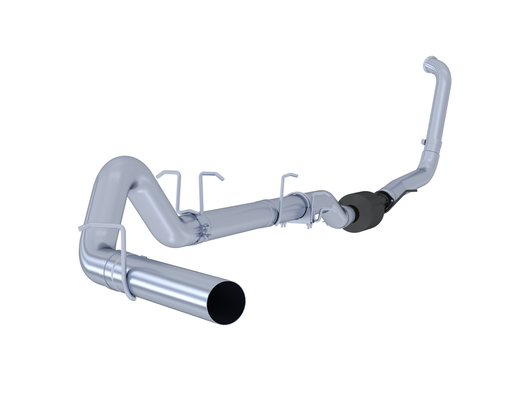 MBRP S6212SLM 4 Inch Turbo Back Single Side Exit No Muffler T409 Stainless Steel
