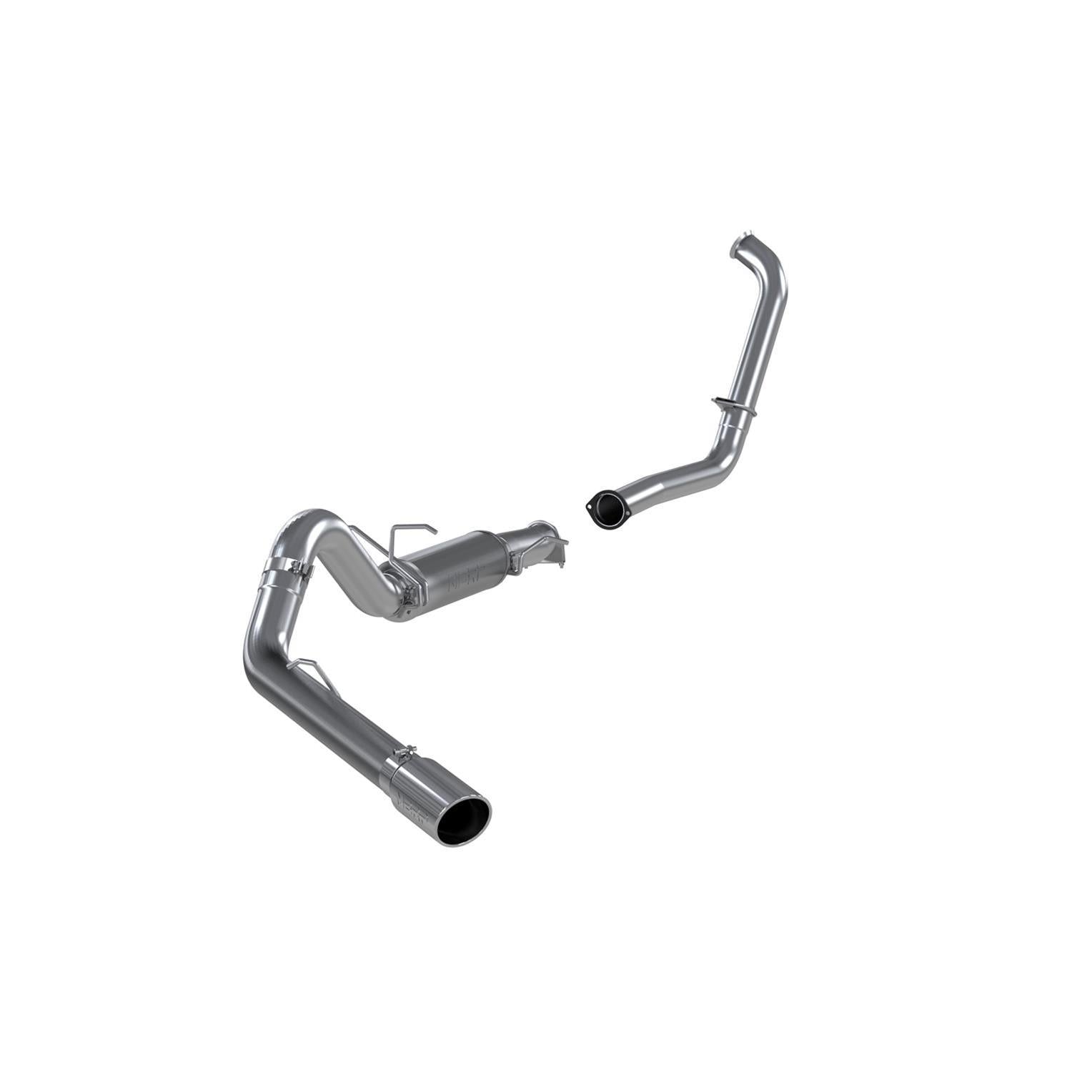 MBRP S6216409 - 4 Inch Turbo Back Single Side Stock Cat Exit T409 Stainless Steel For 03-05 Ford Excursion 6.0L MBRP