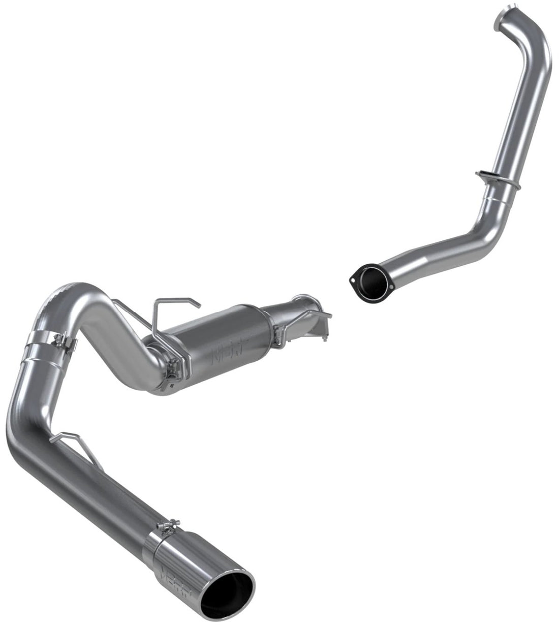 MBRP S6216409 - 4 Inch Turbo Back Single Side Stock Cat Exit T409 Stainless Steel For 03-05 Ford Excursion 6.0L MBRP
