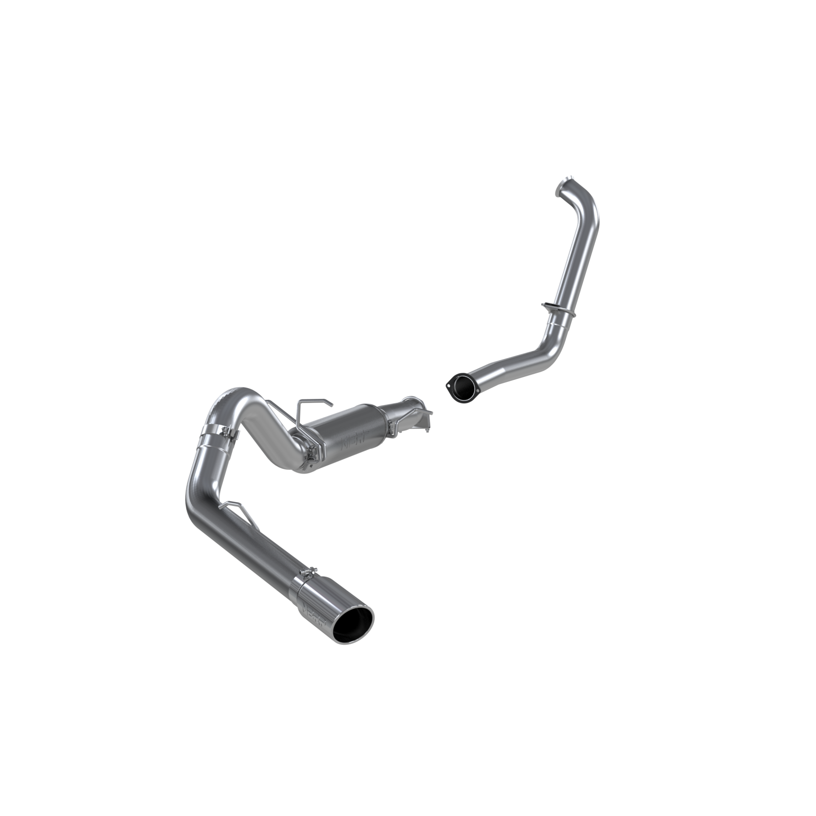 MBRP S6216AL - 4 Inch Turbo Back Single Side Stock Cat Exit Aluminized Steel For 03-05 Ford Excursion 6.0L MBRP 1