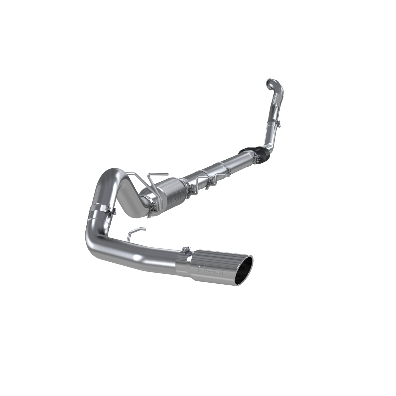 MBRP S6218409 - 4 Inch Turbo Back Single Side Exit T409 Stainless Steel For 94-97 Ford F-250/350 7.3L Powerstroke MBRP